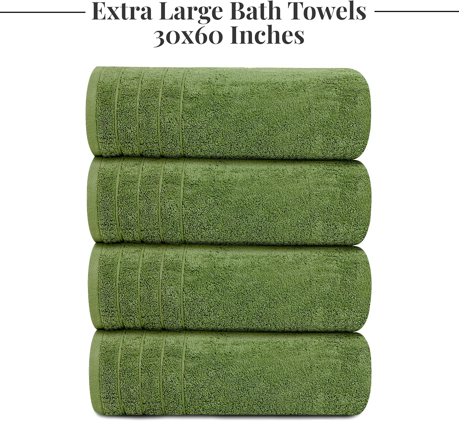 Tens Towels Extra Large Bath Towels 30 x 60 Inches, 100% Cotton, Larger & Lighter, Quicker to Dry, Lighter Weight, Super Soft and Absorbent, Perfect Bathroom Towels