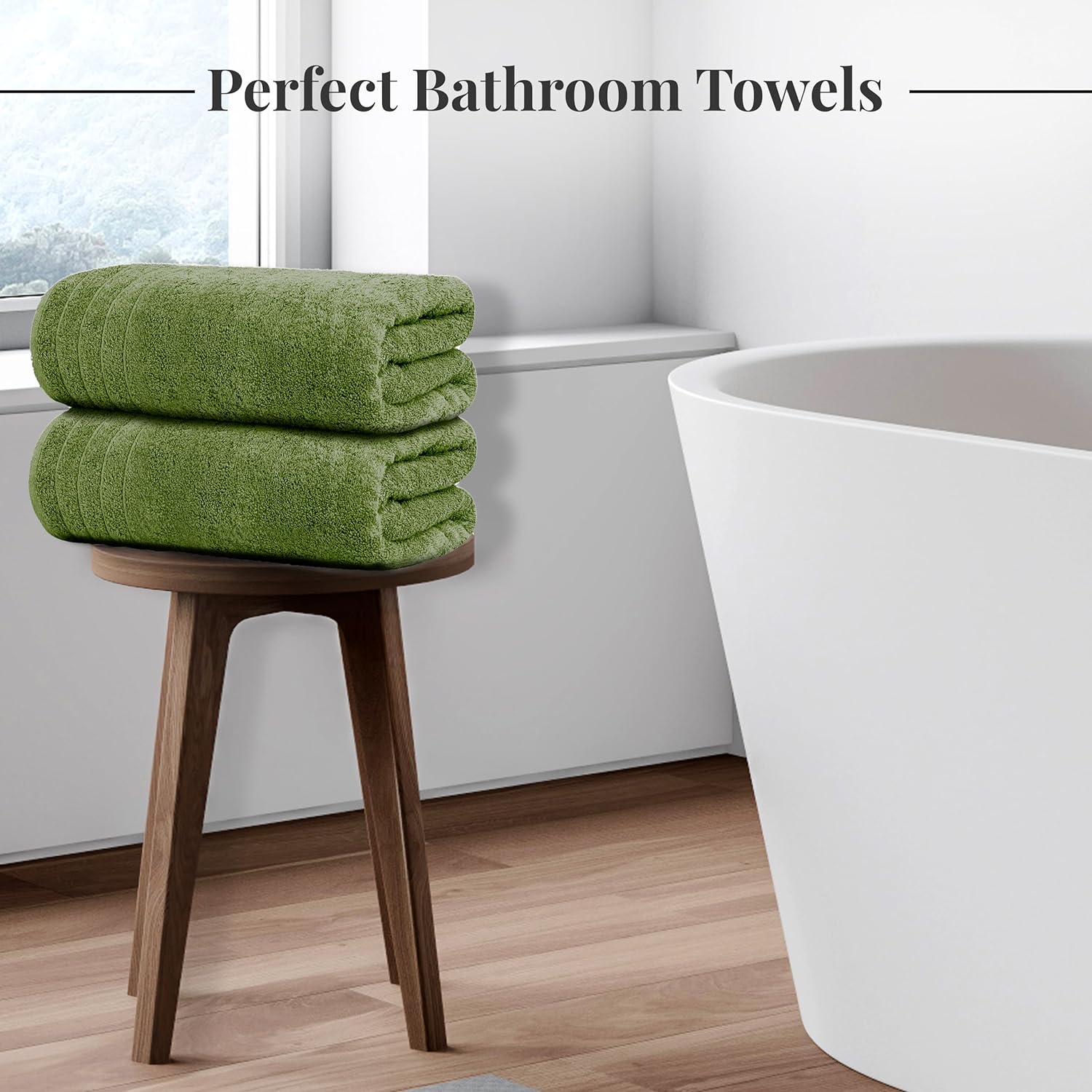 Tens Towels Extra Large Bath Towels 30 x 60 Inches, 100% Cotton, Larger & Lighter, Quicker to Dry, Lighter Weight, Super Soft and Absorbent, Perfect Bathroom Towels