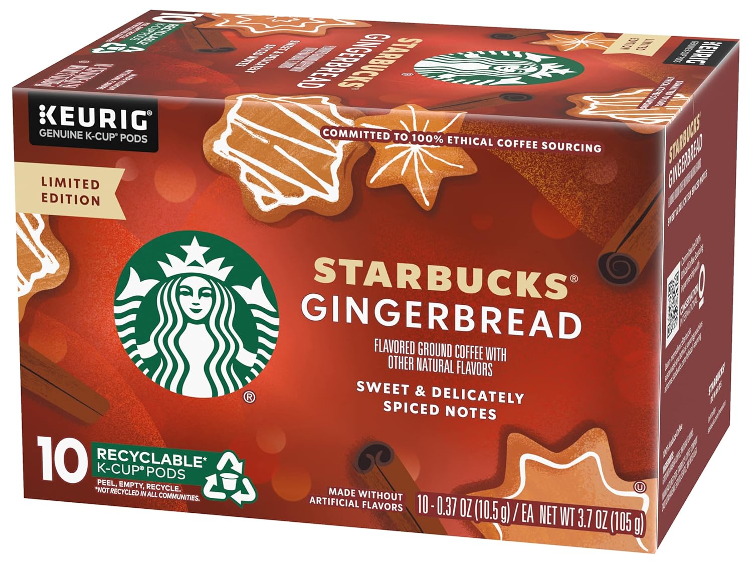 Starbucks K-Cup Coffee Pods, Starbucks Blonde Roast Coffee, Veranda Blend for Keurig Brewers, 100% Arabica, 6 boxes (60 pods total)