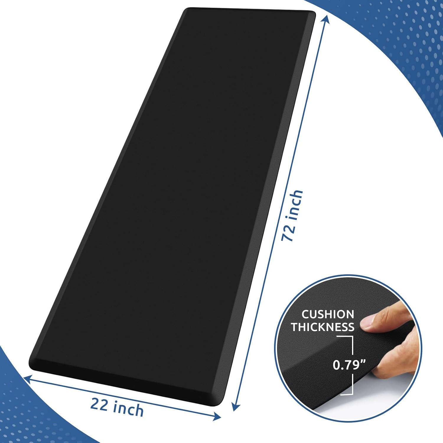 KitchenClouds Kitchen Mat Cushioned Anti Fatigue Rug 17.3