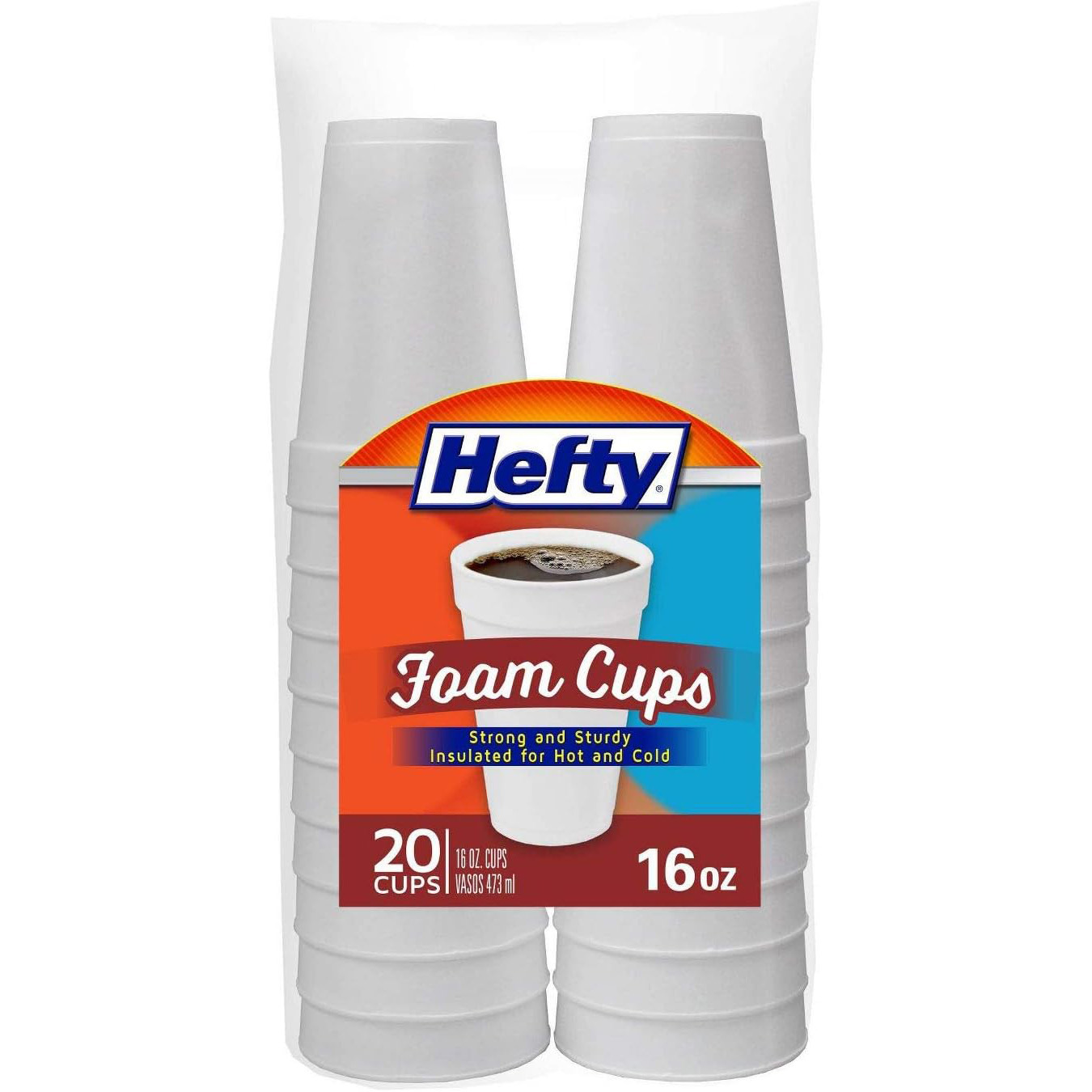 Hefty Party On Disposable Plastic Cups, Assorted, 16 Ounce, 100 Count