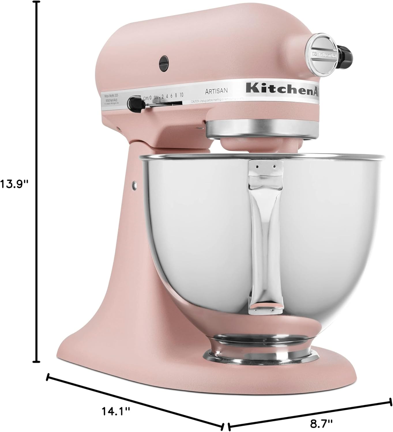 KitchenAid Artisan Series 5 Quart Tilt Head Stand Mixer with Pouring Shield KSM150PS, Removable bowl, Aqua Sky