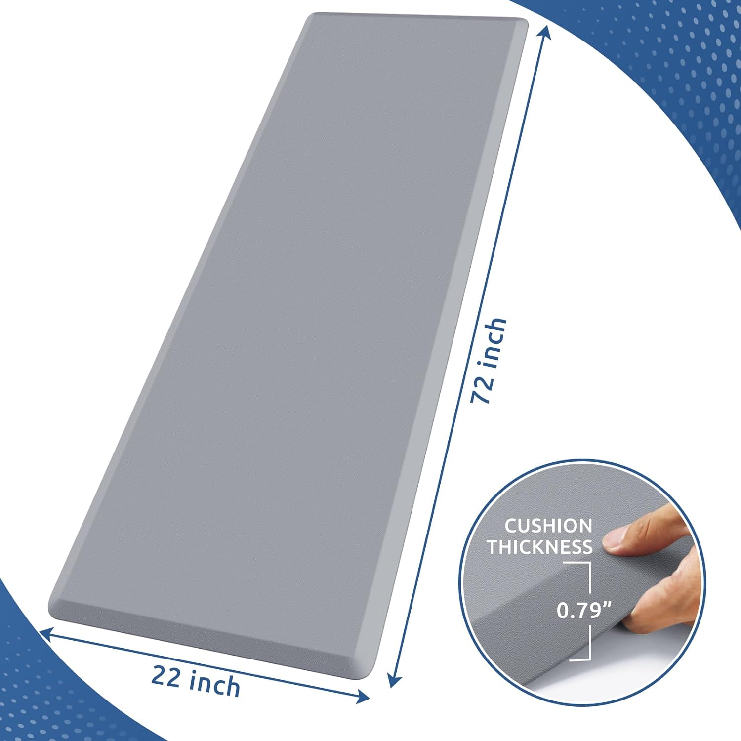 KitchenClouds Kitchen Mat Cushioned Anti Fatigue Rug 17.3