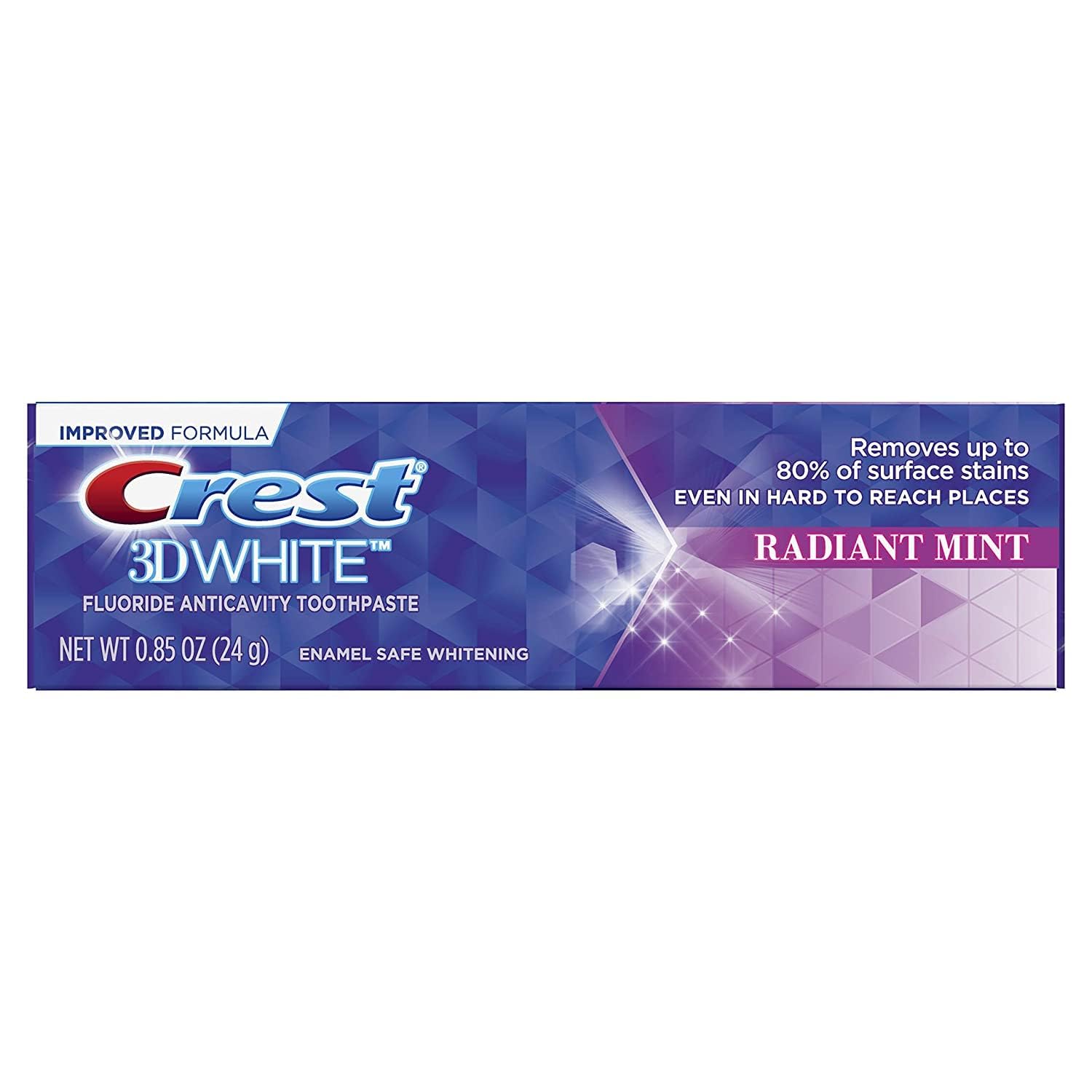 Crest 3D White Advanced Luminous Mint Teeth Whitening Toothpaste, 3.7 oz Pack of 4 - Helps Remove Surface Stains, Whitens Teeth, Strengthens Tooth Enamel, Protects Against Cavities