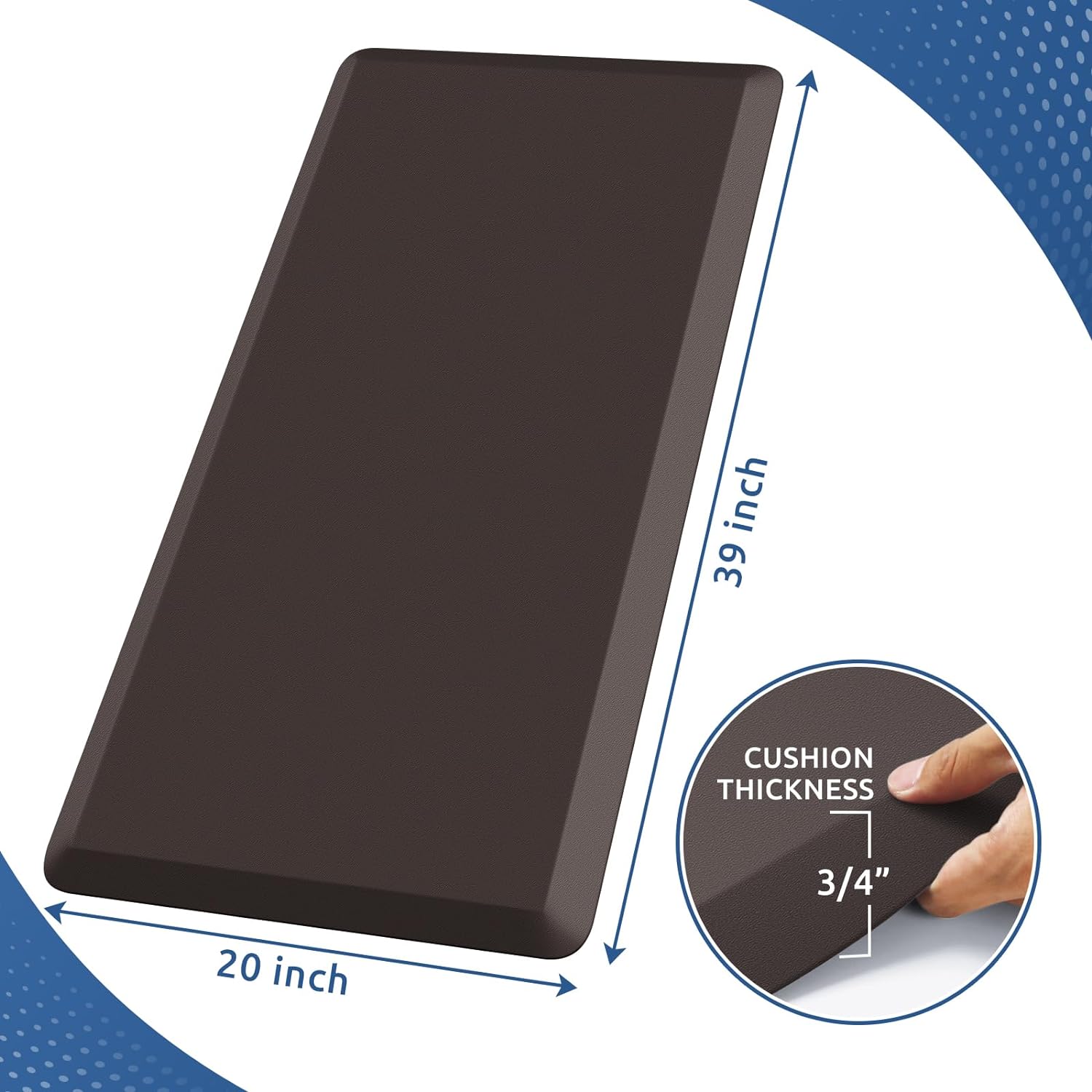 KitchenClouds Kitchen Mat Cushioned Anti Fatigue Rug 17.3