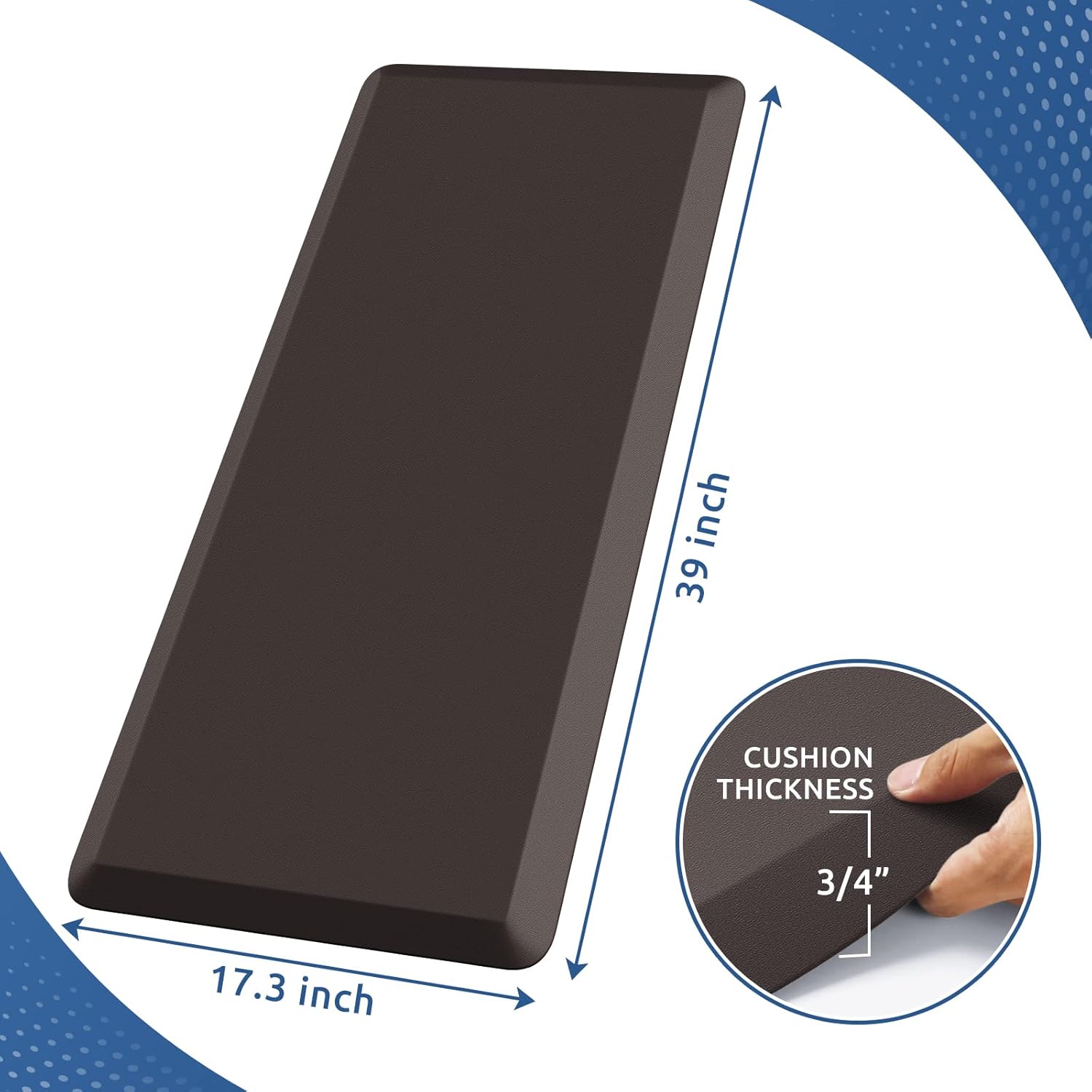 KitchenClouds Kitchen Mat Cushioned Anti Fatigue Rug 17.3