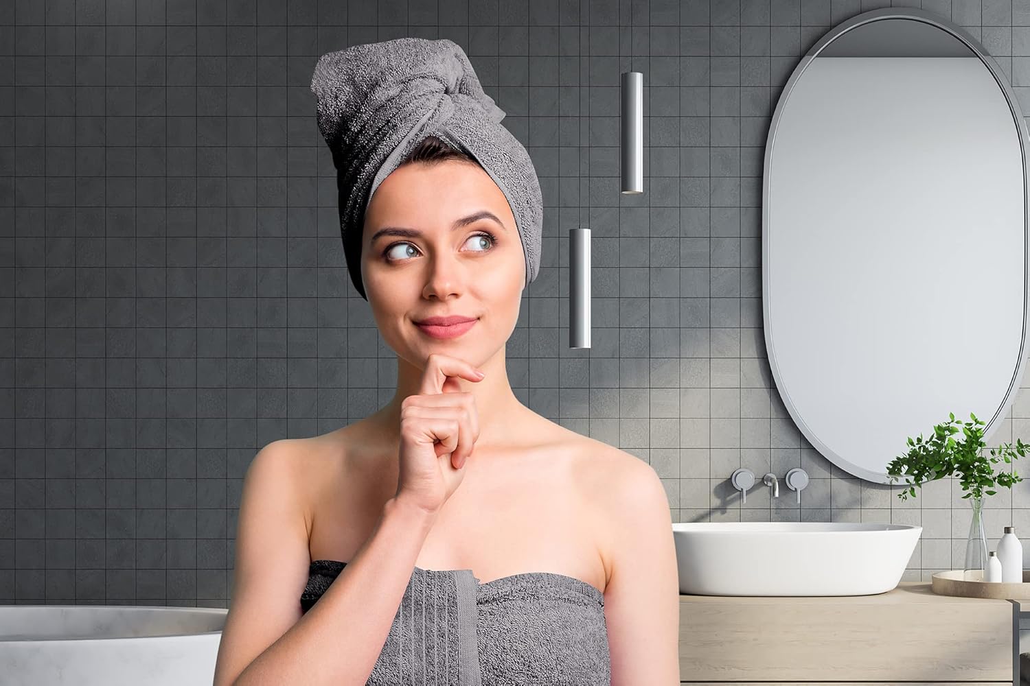 Tens Towels Extra Large Bath Towels 30 x 60 Inches, 100% Cotton, Larger & Lighter, Quicker to Dry, Lighter Weight, Super Soft and Absorbent, Perfect Bathroom Towels