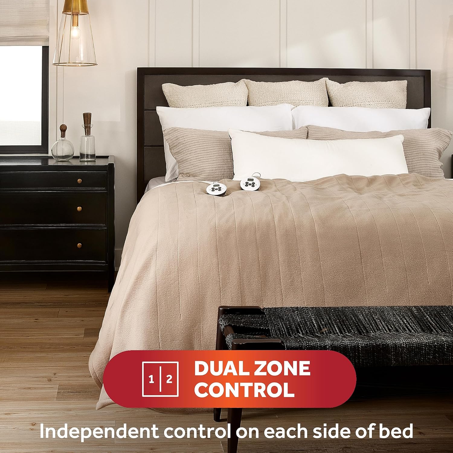 Sunbeam Royal Ultra Rodeen Blue Plaid Heated Personal Throw / Blanket, Cozy-Warm, Adjustable Heat Settings