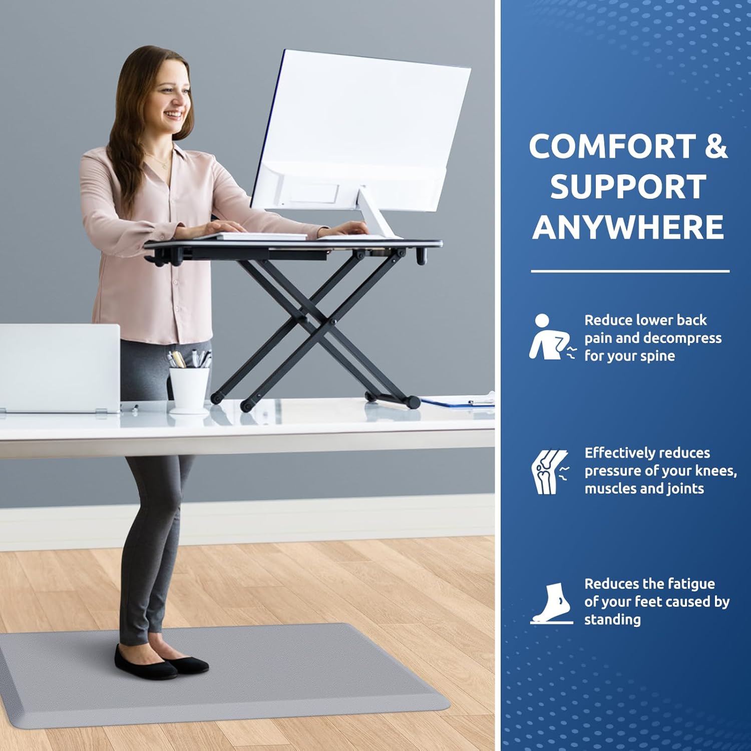 KitchenClouds Kitchen Mat Cushioned Anti Fatigue Rug 17.3