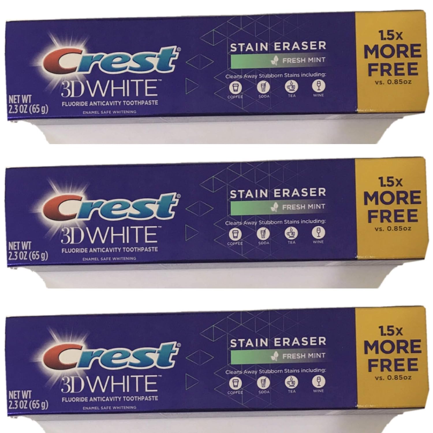 Crest 3D White Advanced Luminous Mint Teeth Whitening Toothpaste, 3.7 oz Pack of 4 - Helps Remove Surface Stains, Whitens Teeth, Strengthens Tooth Enamel, Protects Against Cavities