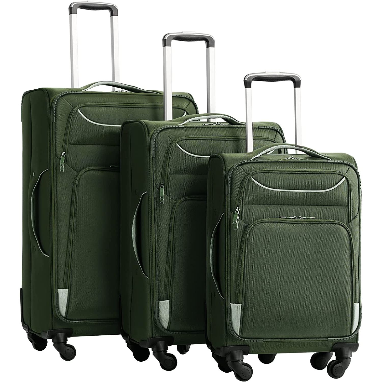 Luggage 3 Piece Set Suitcase Spinner Softshell lightweight