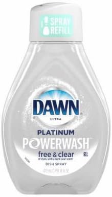 Dawn Platinum Powerwash Dish Spray, Dish Soap Cleaning Spray, Apple Scent Refill, 16 Fl Oz (Pack of 6) (Packaging may vary), Dish Soap Spray