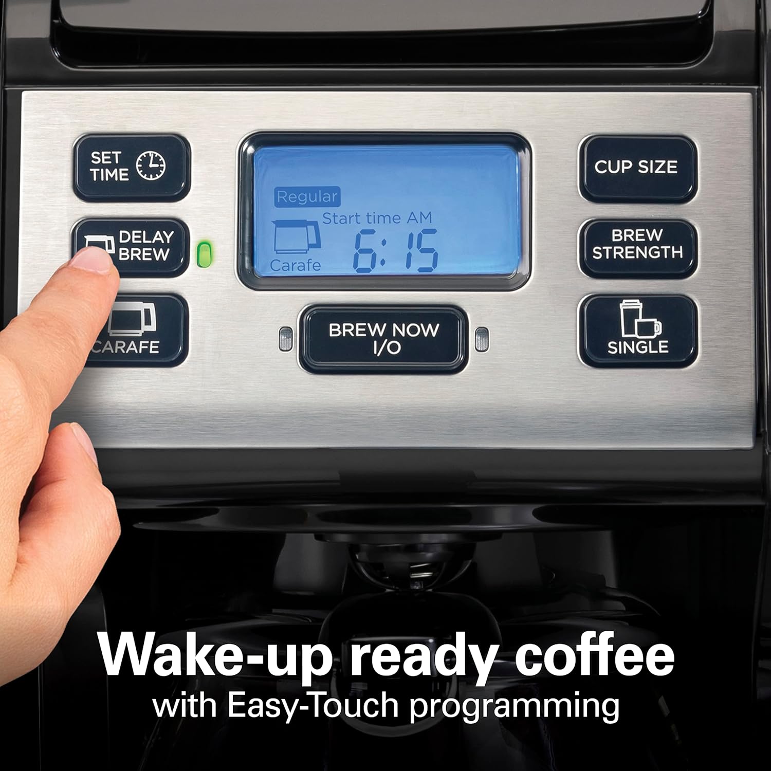 Hamilton Beach FlexBrew Trio 2-Way Coffee Maker, Compatible with K-Cup Pods or Grounds, Combo, Single Serve & Full 12c Pot, Black - Fast Brewing (49902)