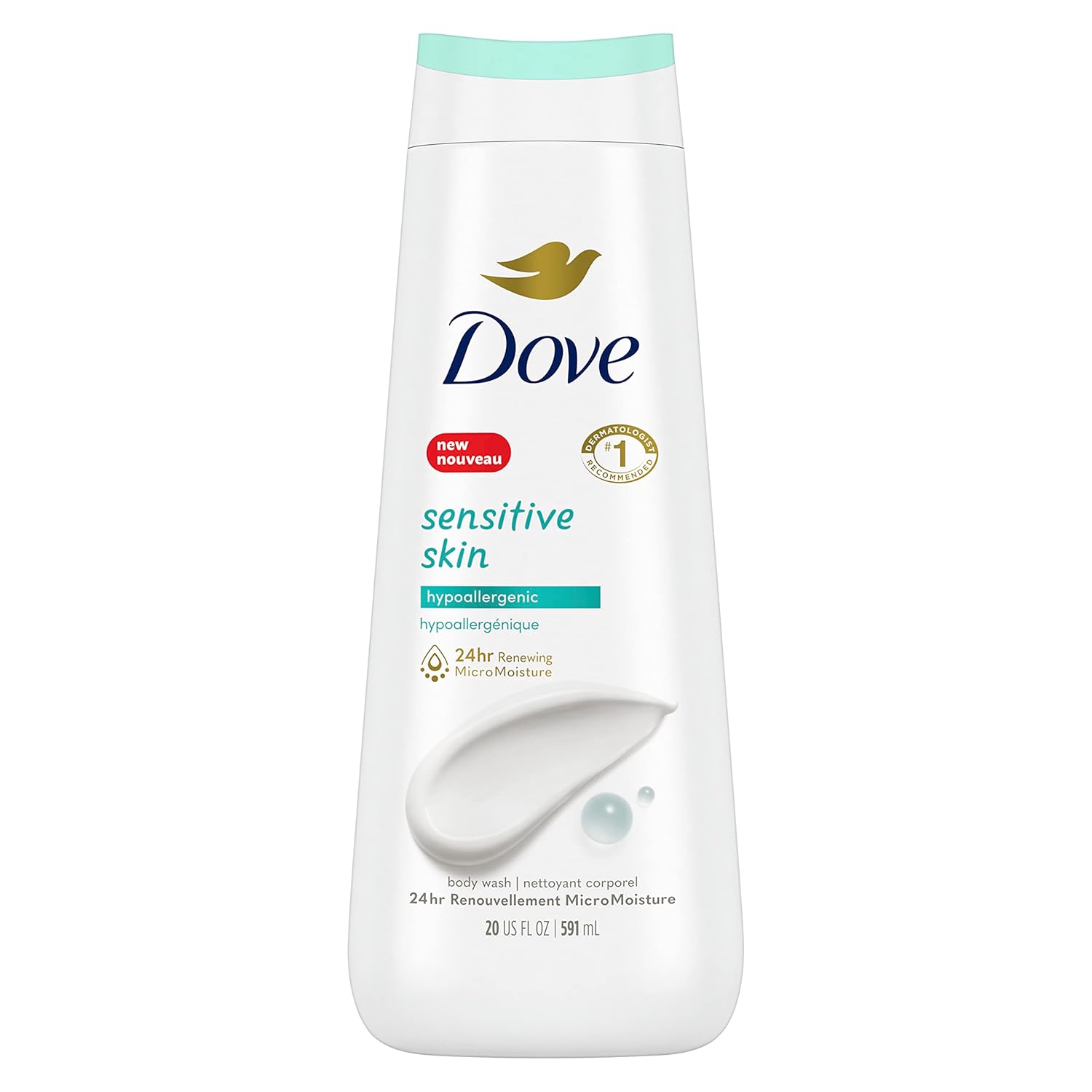 Dove Hypoallergenic Body Wash To Moisturize Sensitive Skin Body Wash For Sensitive Skin Sulfate And Paraben Free 34oz