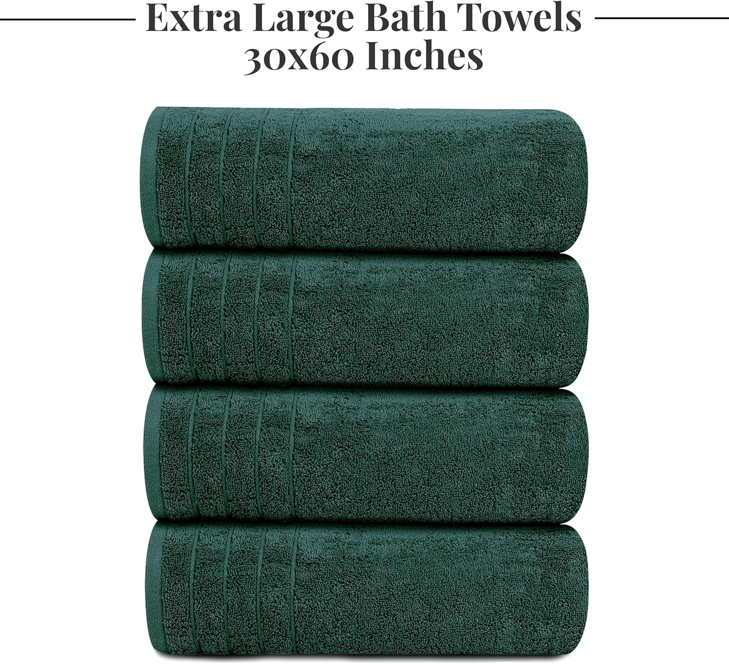 Tens Towels Extra Large Bath Towels 30 x 60 Inches, 100% Cotton, Larger & Lighter, Quicker to Dry, Lighter Weight, Super Soft and Absorbent, Perfect Bathroom Towels