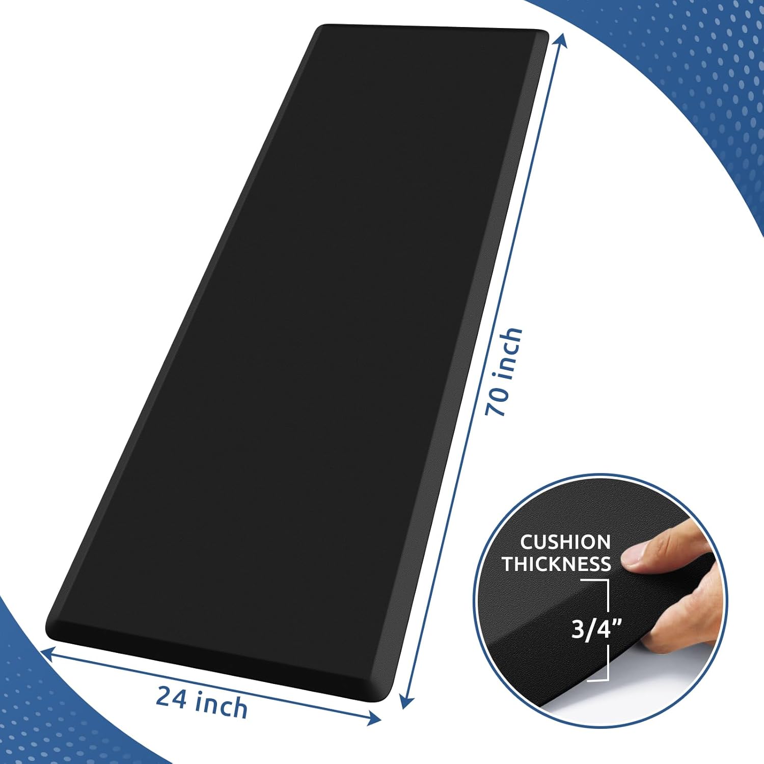 KitchenClouds Kitchen Mat Cushioned Anti Fatigue Rug 17.3