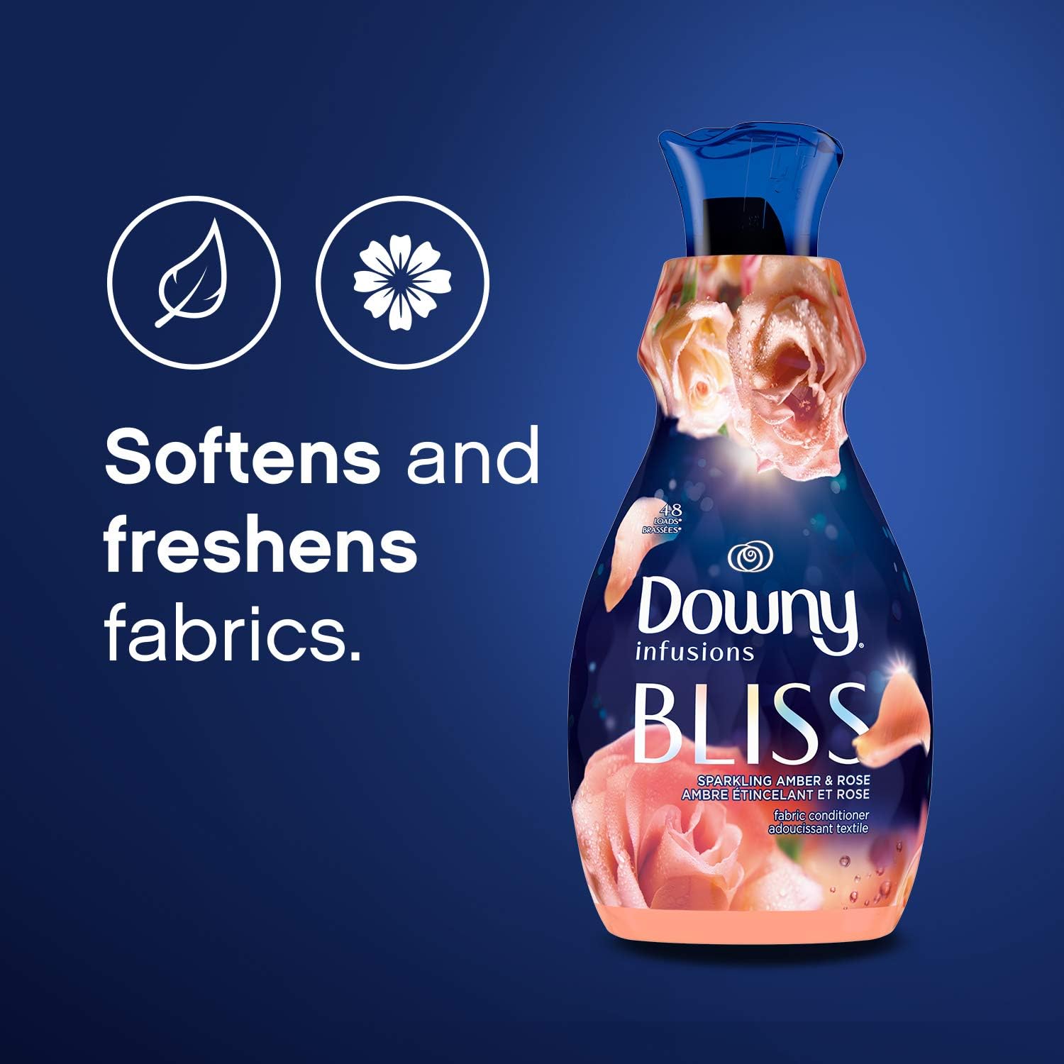 Downy Infusions Laundry Fabric Softener Liquid, CALM, Lavender and Vanilla Bean Scent, 56 fl oz (Pack of 2)