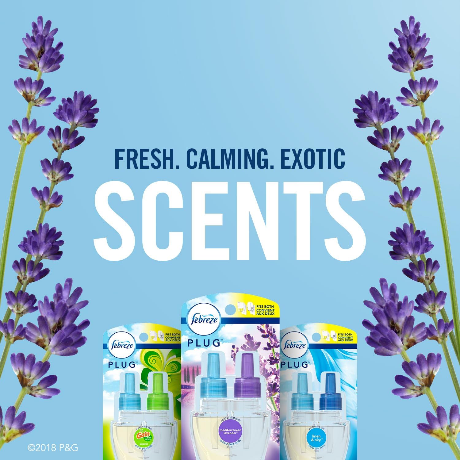 Febreze Plug in Air Fresheners for Home, Air Freshener Plug in, Wall Diffuser, Ocean Scent, Odor Fighter for Strong Odors, 1 Warmer + 2 Oil Refills