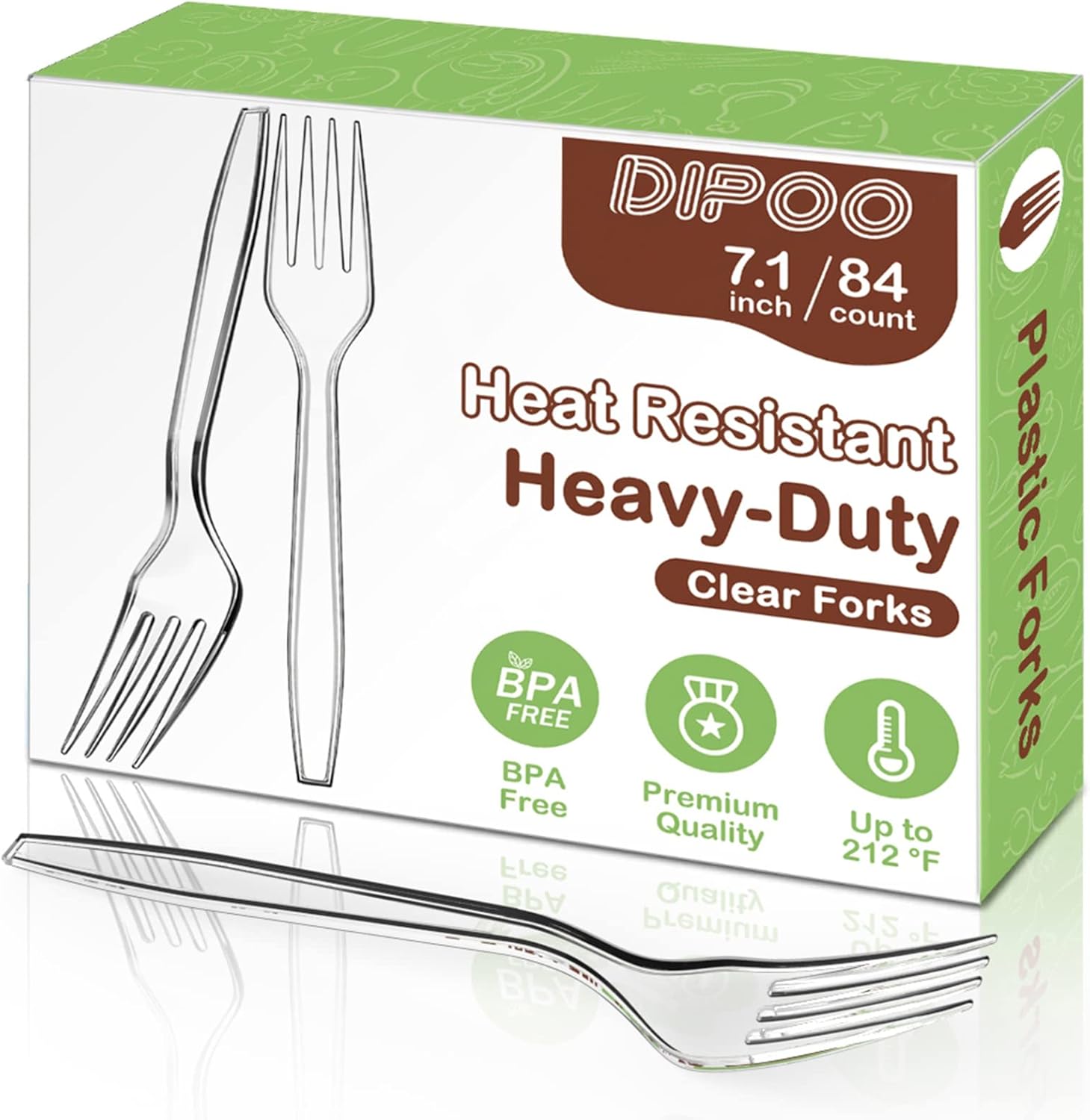 360 Count Plastic Silver Ware Heavy Duty, 120 Forks, 120 Spoons, 120 Knives, Heat Resistant & BPA Free Disposable SilverWare, Disposable Cutlery set, Premium Clear Utencils for Party Supply