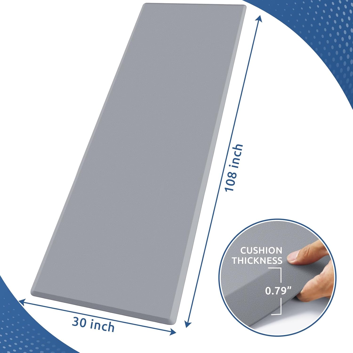 KitchenClouds Kitchen Mat Cushioned Anti Fatigue Rug 17.3