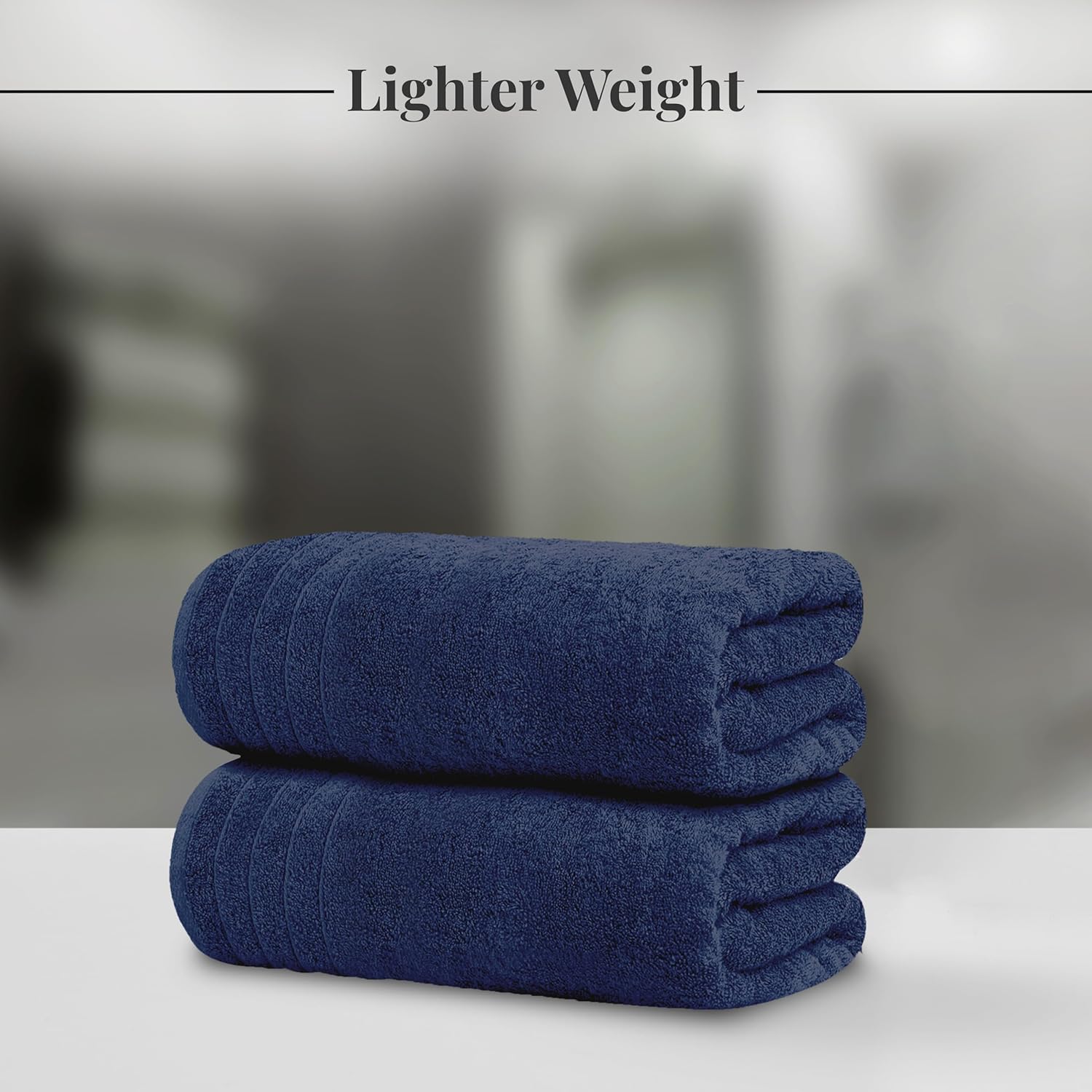 Tens Towels Extra Large Bath Towels 30 x 60 Inches, 100% Cotton, Larger & Lighter, Quicker to Dry, Lighter Weight, Super Soft and Absorbent, Perfect Bathroom Towels