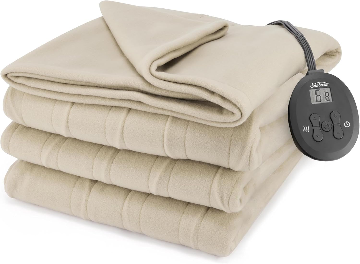 Sunbeam Royal Ultra Rodeen Blue Plaid Heated Personal Throw / Blanket, Cozy-Warm, Adjustable Heat Settings