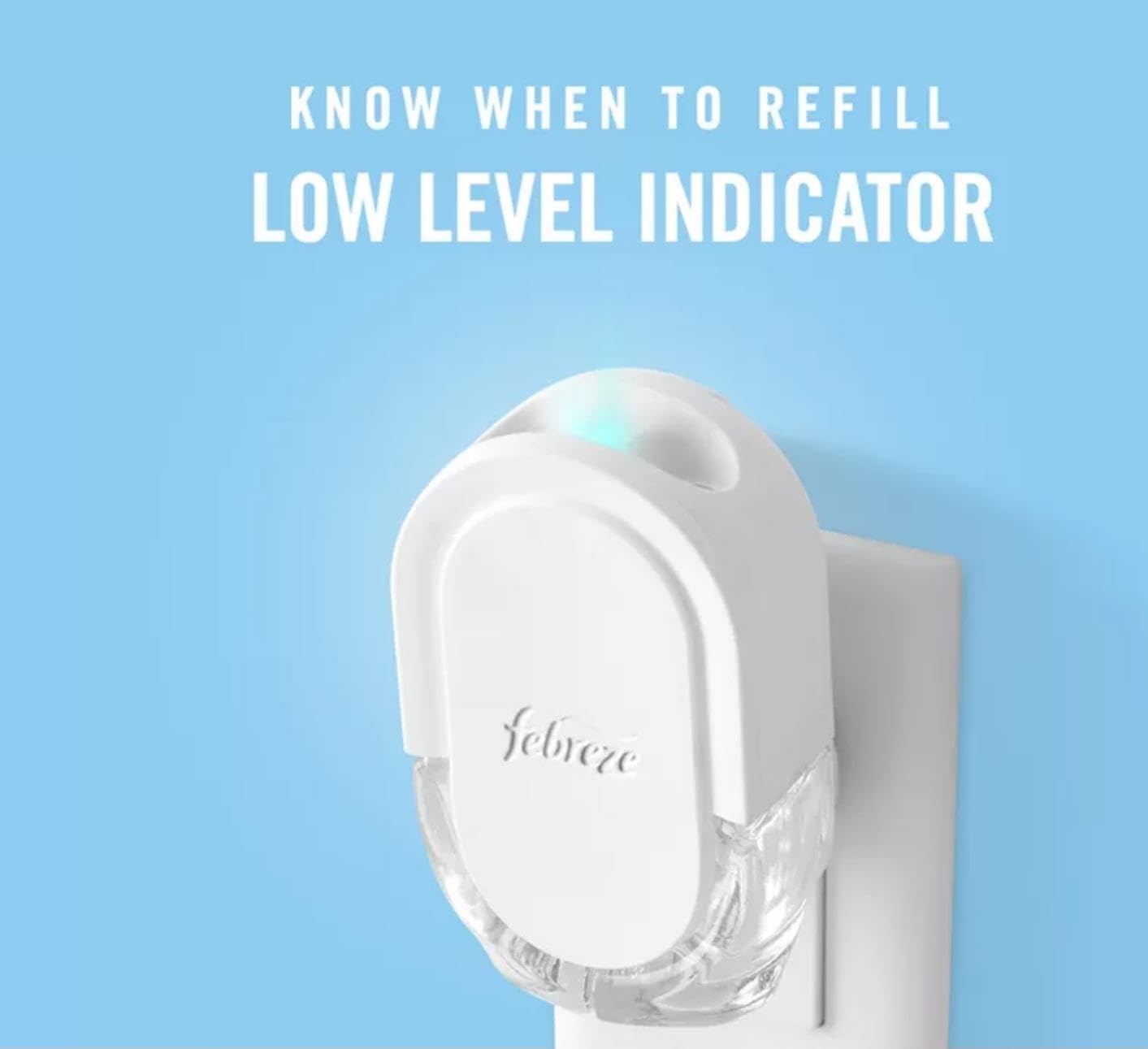 Febreze Plug in Air Fresheners for Home, Air Freshener Plug in, Wall Diffuser, Ocean Scent, Odor Fighter for Strong Odors, 1 Warmer + 2 Oil Refills