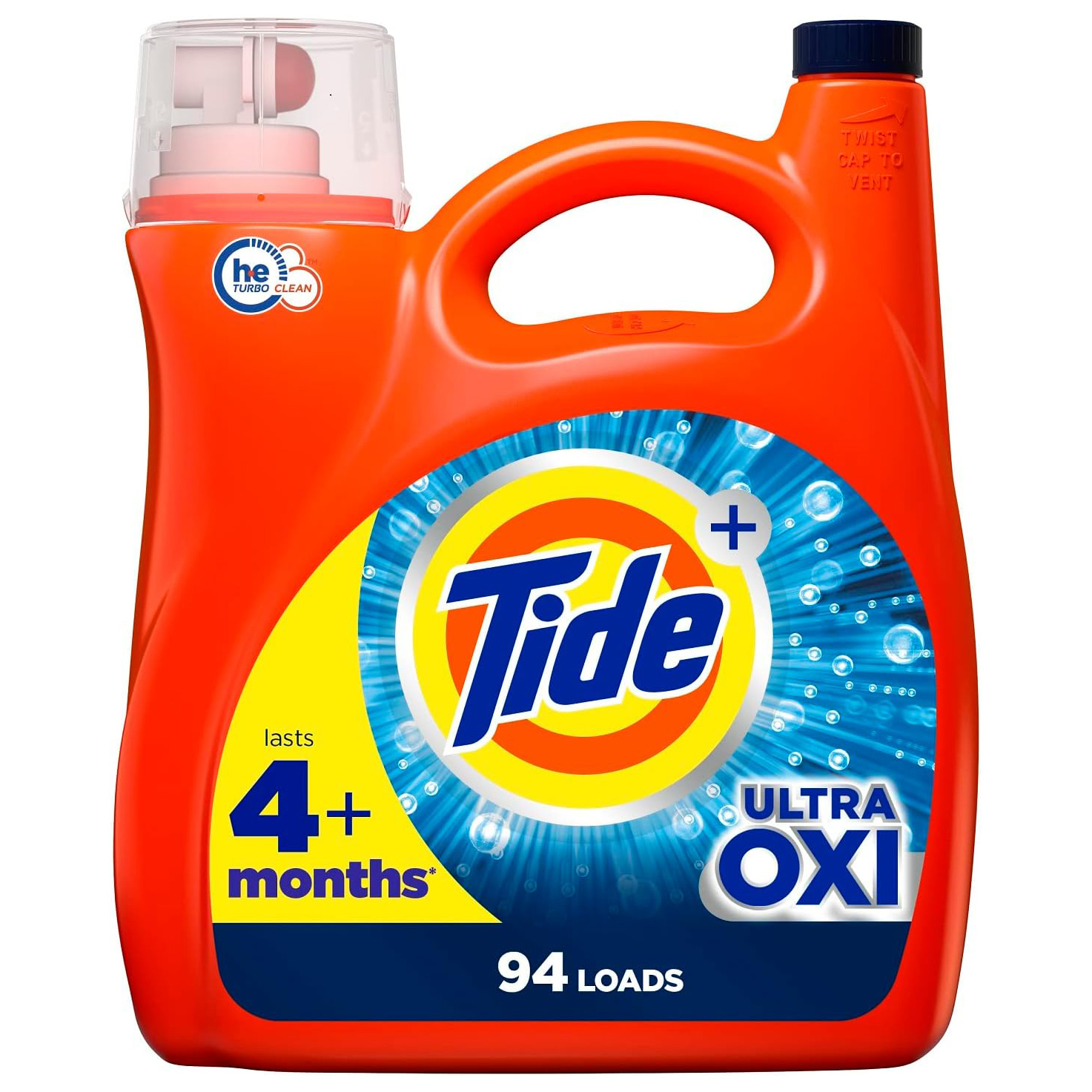 Tide Ultra Oxi Liquid Laundry Detergent, 59 Loads, 84 fl oz, HE Compatible