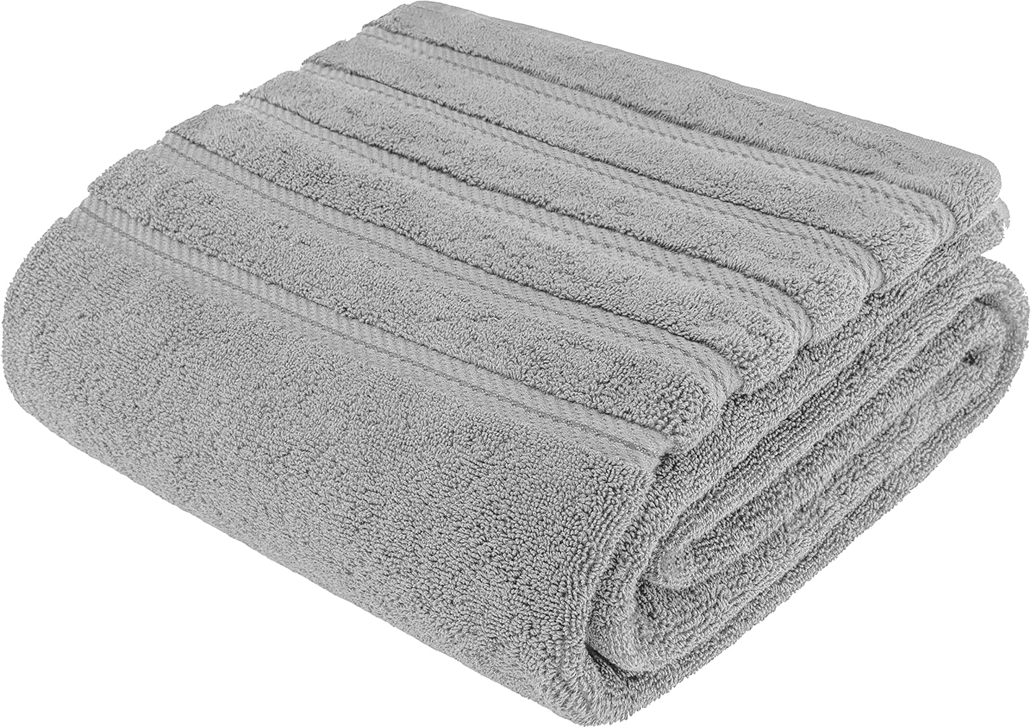 American Soft Linen Luxury 6 Piece Towel Set, 2 Bath Towels 2 Hand Towels 2 Washcloths, 100% Cotton Turkish Towels for Bathroom, Light Grey Towel Sets