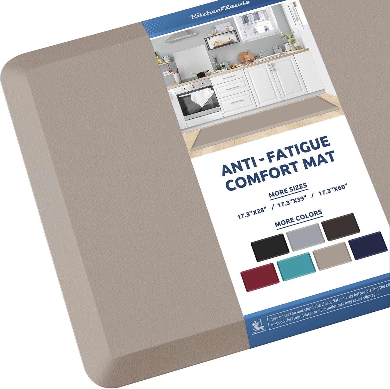 KitchenClouds Kitchen Mat Cushioned Anti Fatigue Rug 17.3