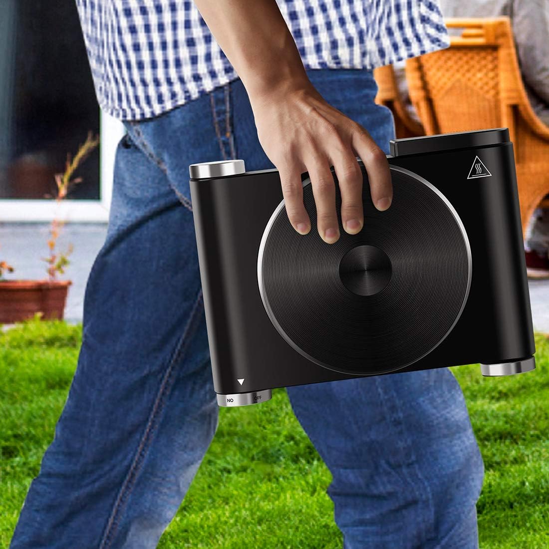 CUSIMAX Electric Hot Plate for Cooking Portable Single Burner 1500W Cast Iron hot plates Heat-up in Seconds Adjustable Temperature Control Stainless Steel Non-Slip Rubber Feet Upgraded Version B101