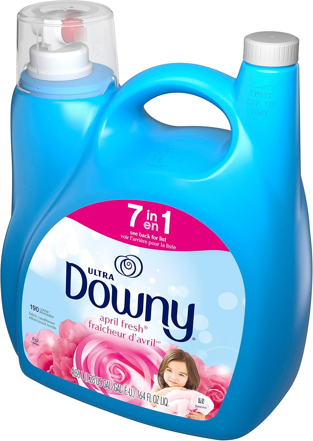 Downy Fabric Softener Liquid, Cool Cotton Scent, 140 fl oz, 190 Loads
