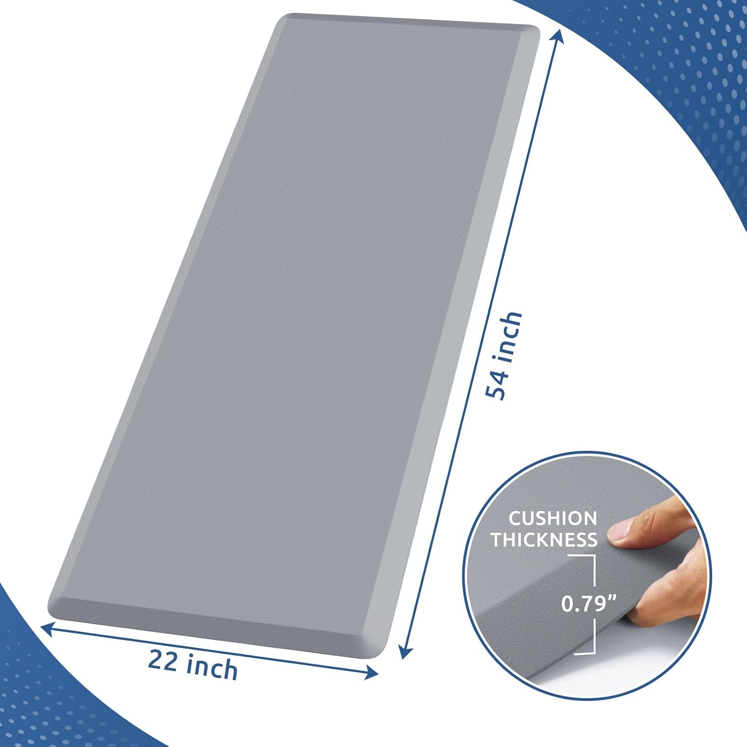 KitchenClouds Kitchen Mat Cushioned Anti Fatigue Rug 17.3