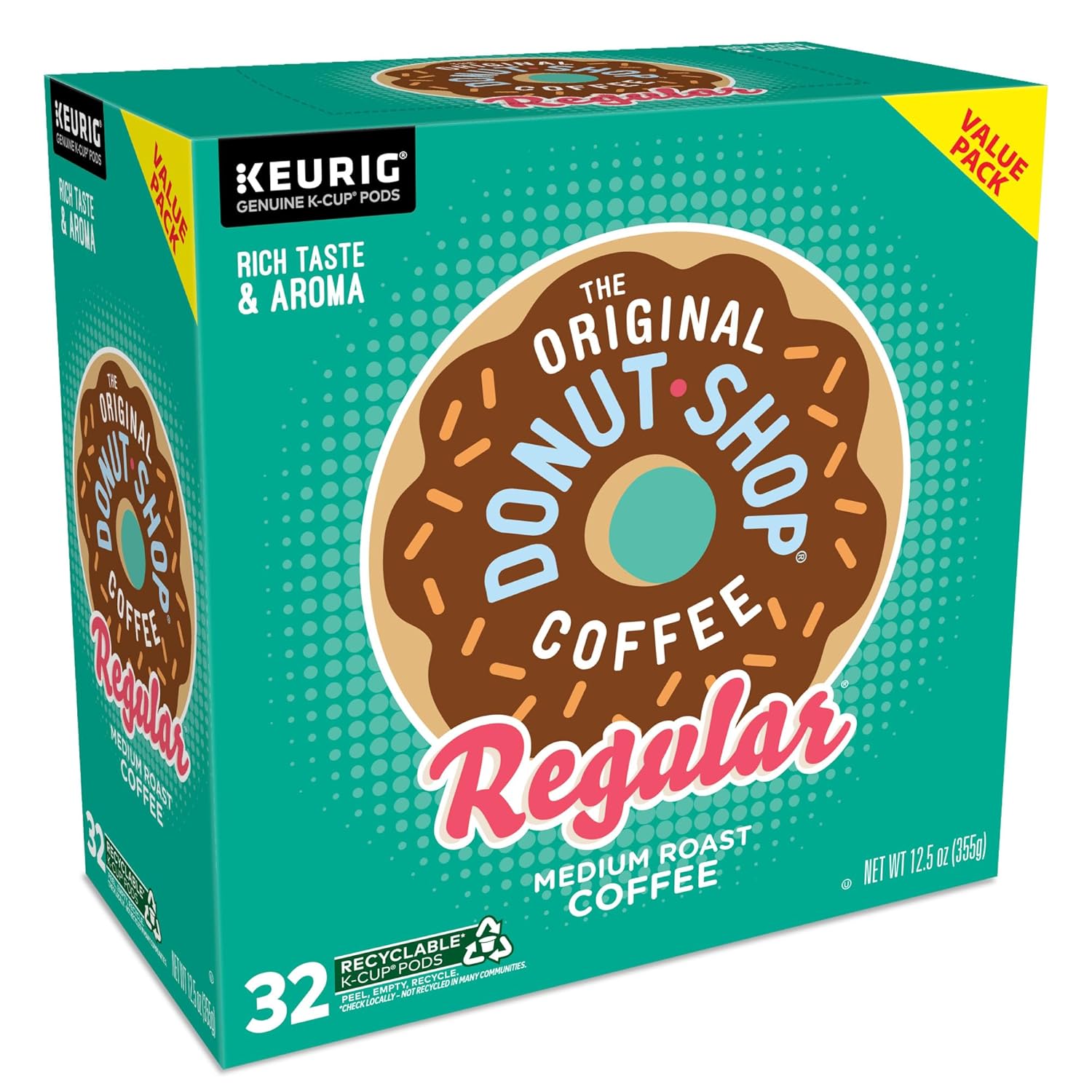 The Original Donut Shop Regular Keurig Single-Serve K-Cup Pods, Medium Roast Coffee, 96 Count