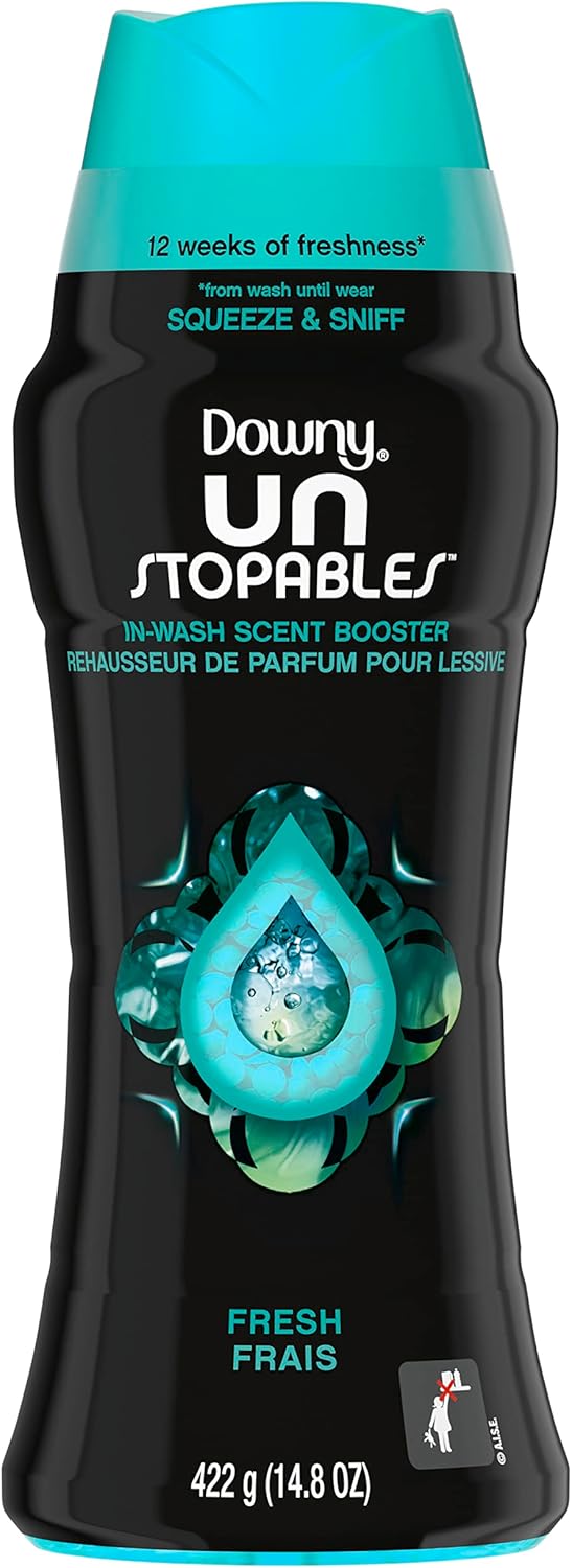 Downy Unstopables In Wash Scent Booster Beads, Fresh Scent, 24 oz, Downy Scent Booster Beads, Unstoppable Laundry Beads, Odor Protection