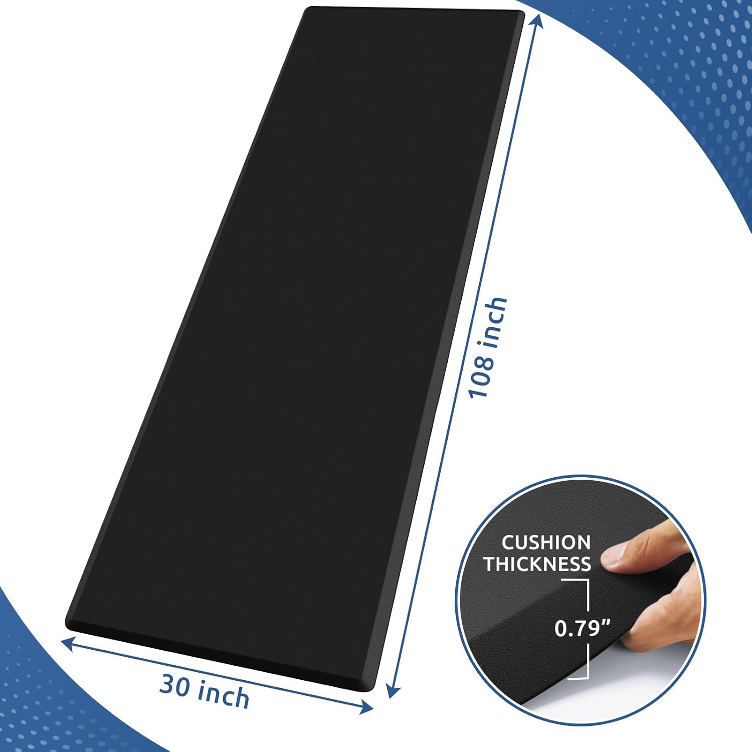 KitchenClouds Kitchen Mat Cushioned Anti Fatigue Rug 17.3