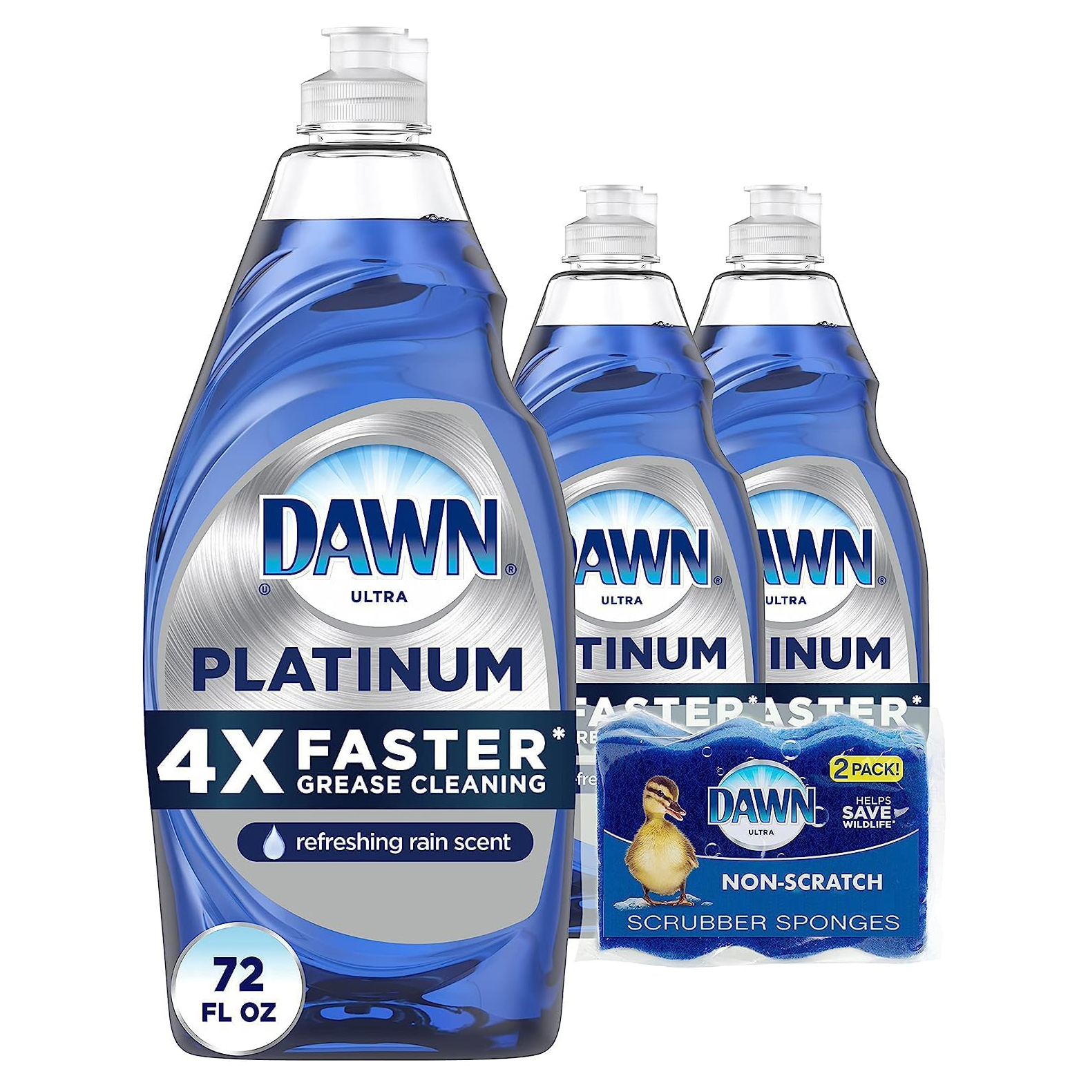 Dawn Platinum Dishwashing Liquid Dish Soap, Refreshing Rain Scent, 32.7 fl oz