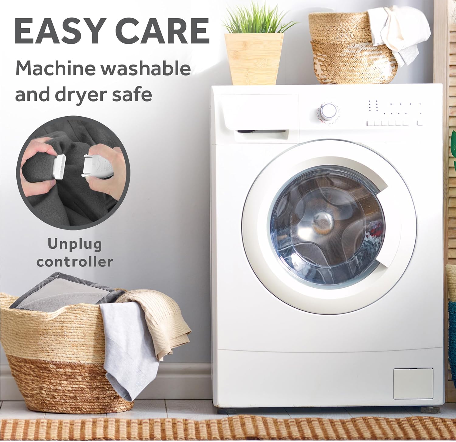 Sunbeam Royal Ultra Rodeen Blue Plaid Heated Personal Throw / Blanket, Cozy-Warm, Adjustable Heat Settings