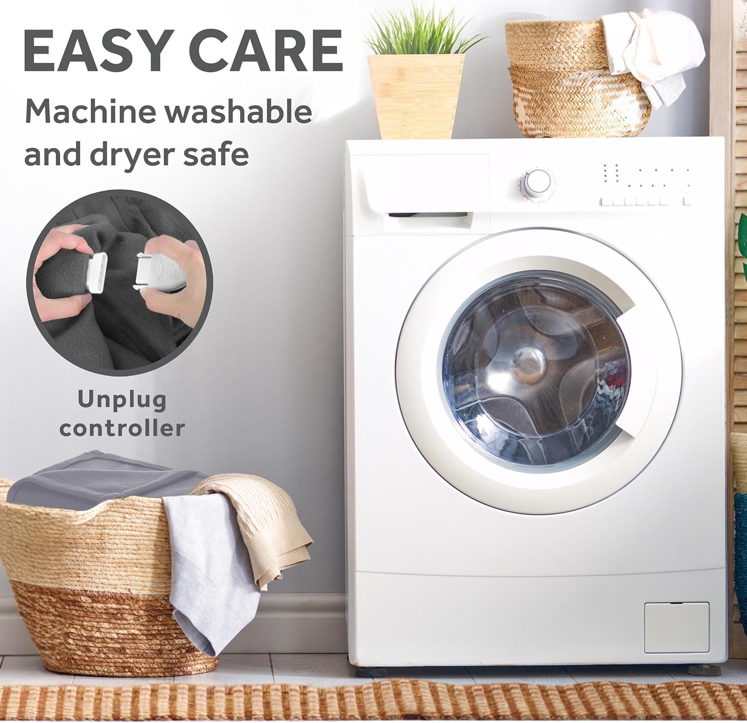 Sunbeam Royal Ultra Rodeen Blue Plaid Heated Personal Throw / Blanket, Cozy-Warm, Adjustable Heat Settings