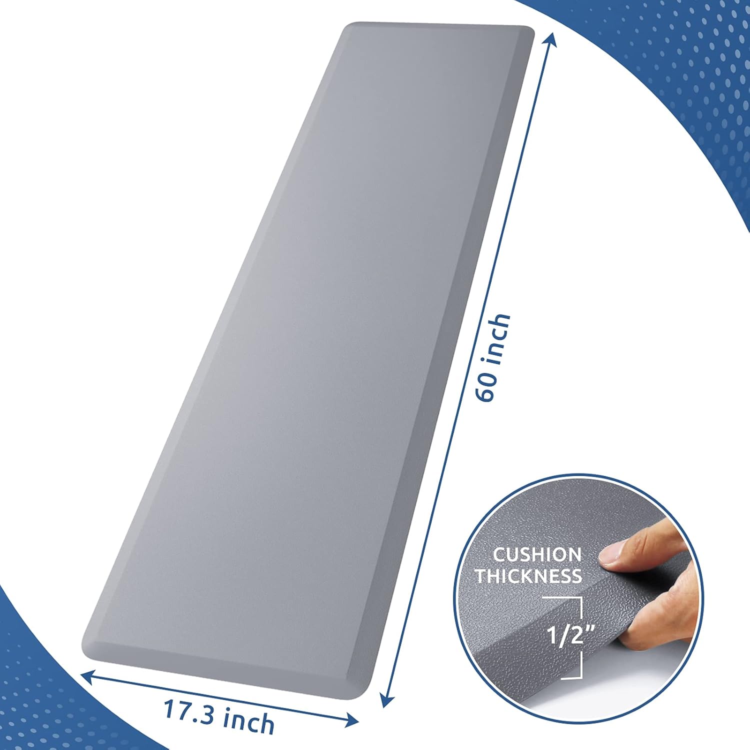 KitchenClouds Kitchen Mat Cushioned Anti Fatigue Rug 17.3