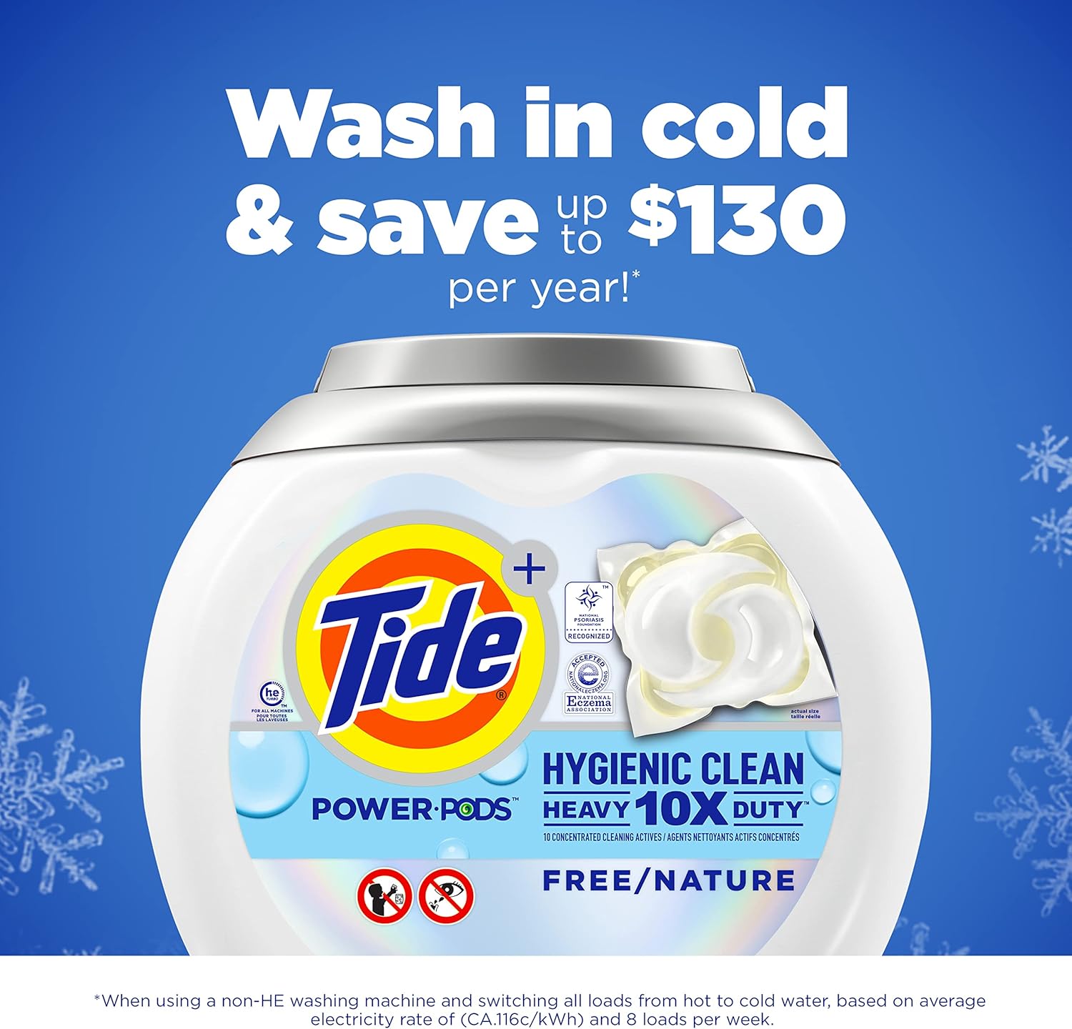 Tide Hygienic Clean Heavy 10x Duty Power PODS Laundry Detergent Pacs For Visible and Invisible Dirt, Spring Meadow Scent, 45 Count