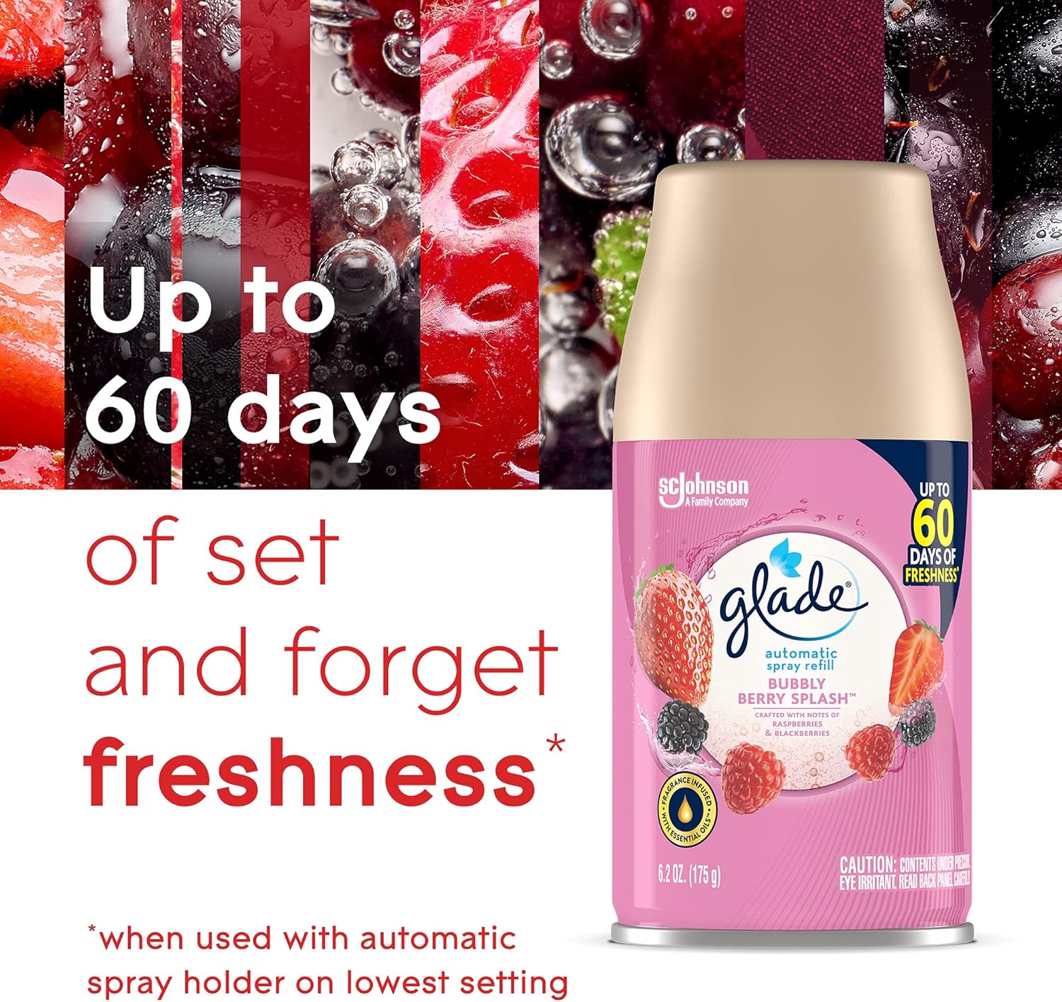 Glade Automatic Spray Air Freshener Refill, Scented Air Freshener for Home and Bathroom, Clean Linen, 6.2 Oz, 3 Count