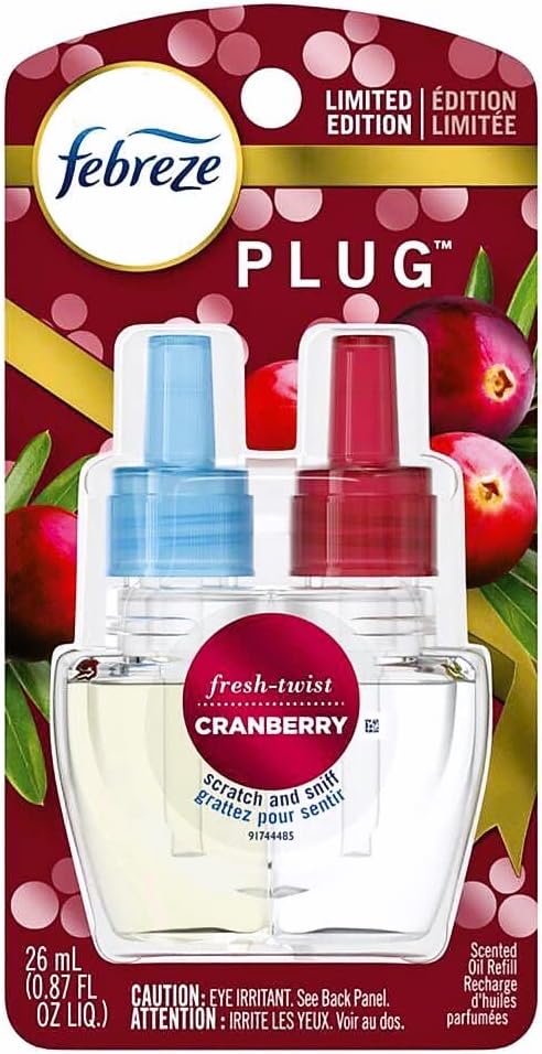 Febreze Plug in Air Fresheners for Home, Air Freshener Plug in, Wall Diffuser, Ocean Scent, Odor Fighter for Strong Odors, 1 Warmer + 2 Oil Refills