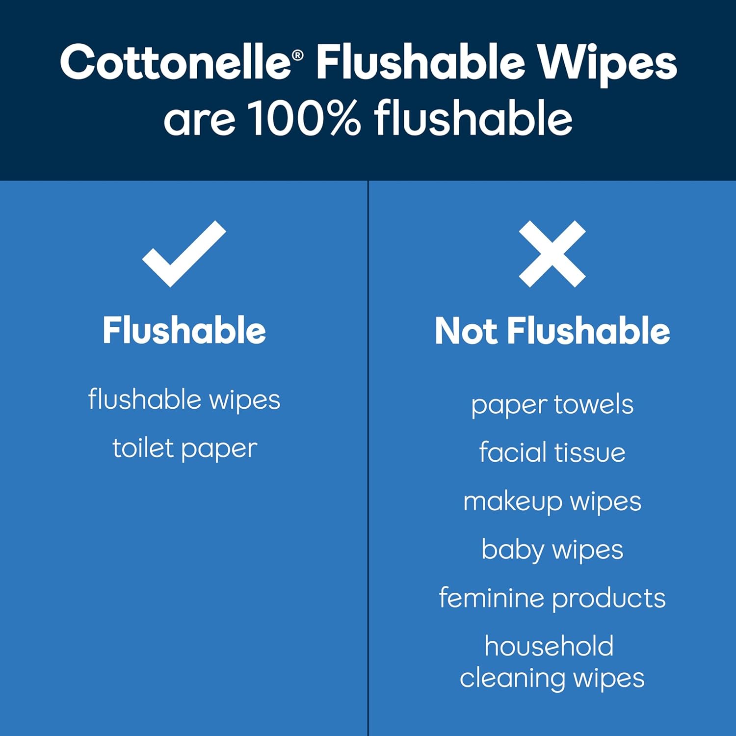 Cottonelle XL Flushable Wet Wipes, Adult Wipes Large, 8 Flip-Top Packs, 45 Wipes Per Pack (360 Total Wipes), Packaging May Vary