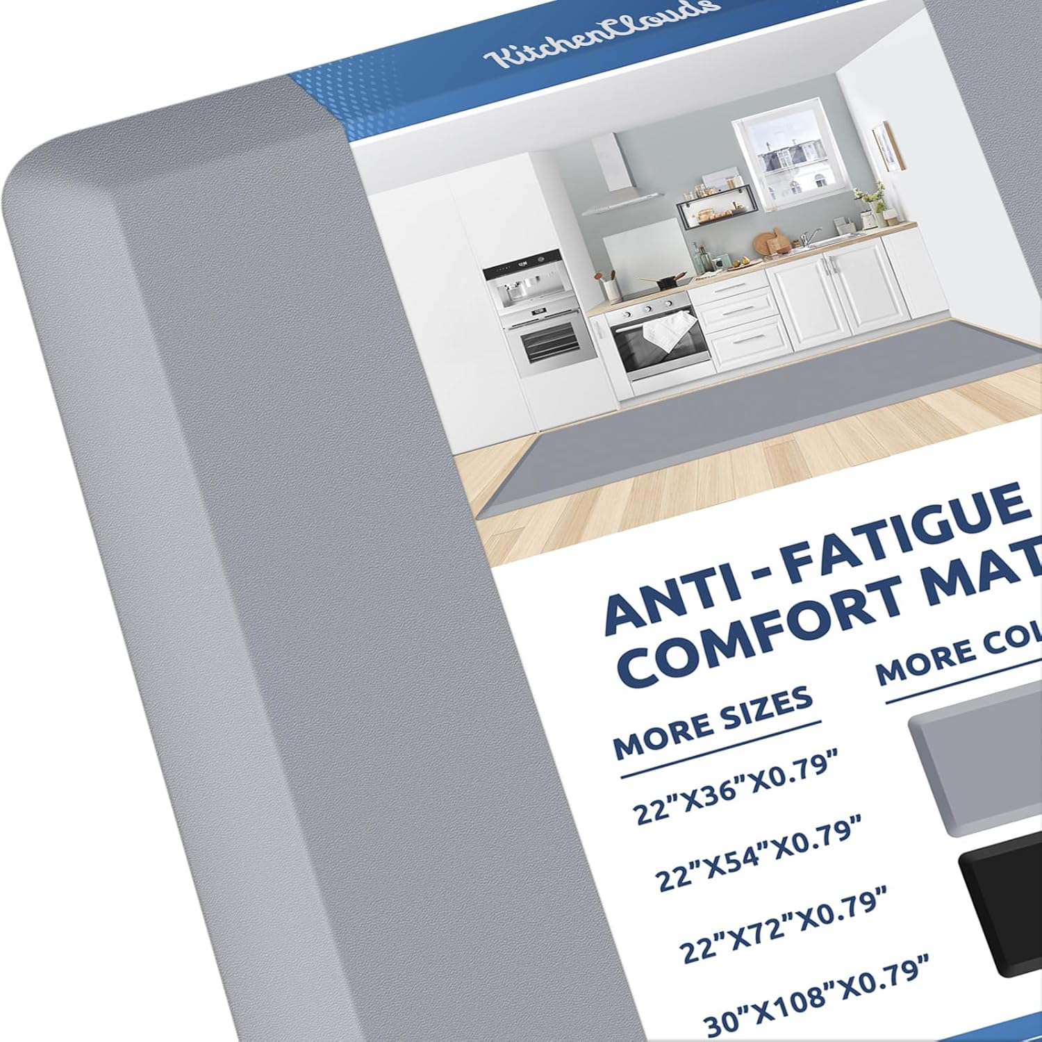 KitchenClouds Kitchen Mat Cushioned Anti Fatigue Rug 17.3