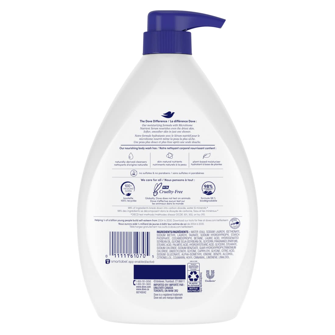 Dove Body Wash with Pump Deep Moisture For Dry Skin Moisturizing Skin Cleanser with 24hr Renewing MicroMoisture Nourishes The Driest Skin 30.6 oz