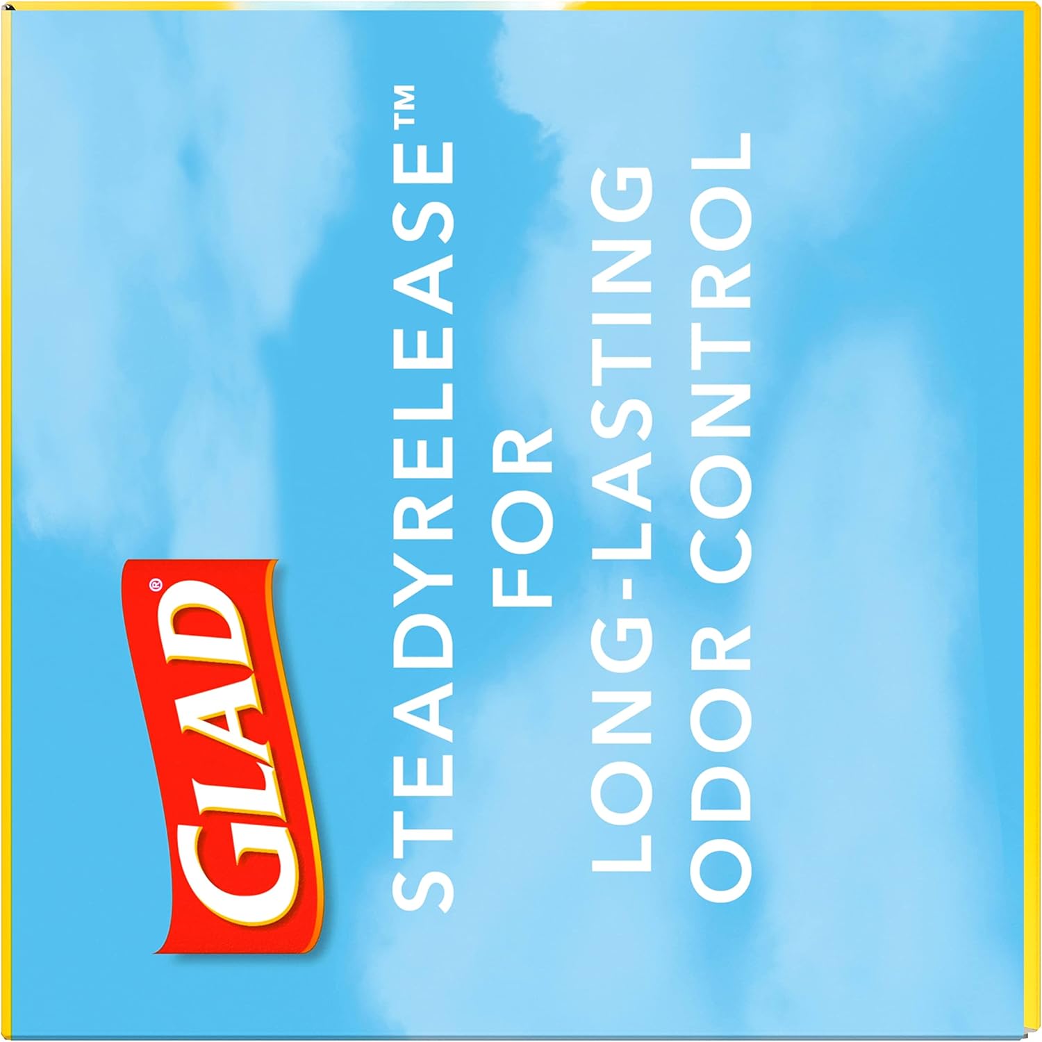 Glad Tall Kitchen Drawstring Trash Bags - Odorshield 13 Gallon White Trash Bag, Febreze Fresh Clean, 110 Count