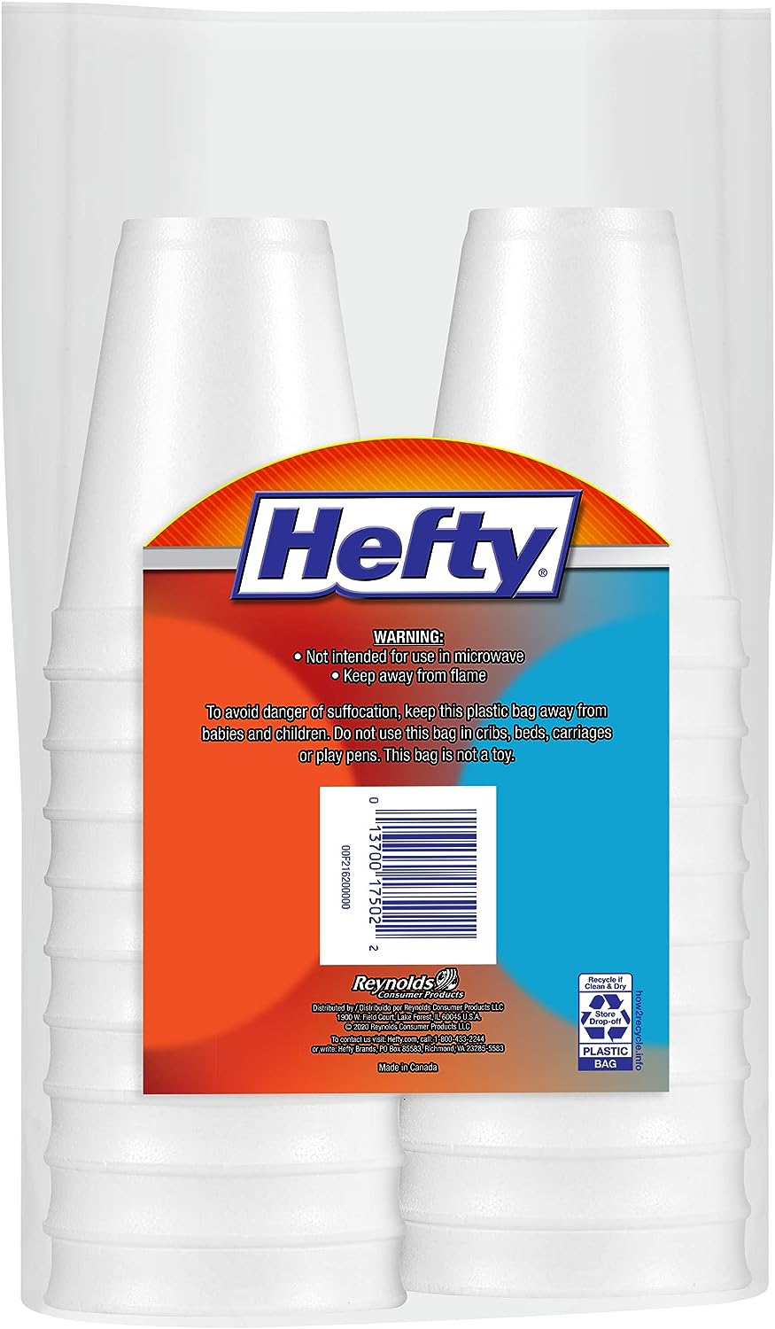 Hefty Party On Disposable Plastic Cups, Assorted, 16 Ounce, 100 Count