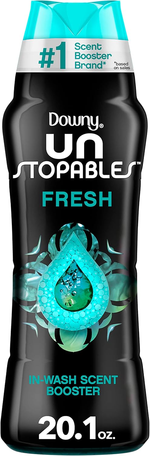 Downy Unstopables In Wash Scent Booster Beads, Fresh Scent, 24 oz, Downy Scent Booster Beads, Unstoppable Laundry Beads, Odor Protection