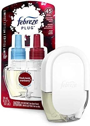 Febreze Plug in Air Fresheners for Home, Air Freshener Plug in, Wall Diffuser, Ocean Scent, Odor Fighter for Strong Odors, 1 Warmer + 2 Oil Refills